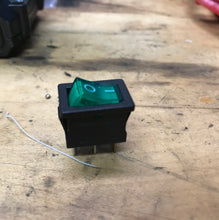 Load image into Gallery viewer, 20 x 12mm AC 10A/125V 8A/250V SPST 3P 2 Position Green 2PIN ON/OFF LED Light Boat Rocker Switch 1.44AAC125V