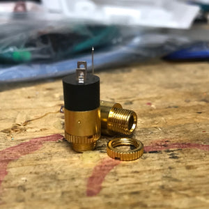 Gold Plated 3.5mm Female Stereo Panel Mount Jack Connector, Audio Headphone Metal Connector