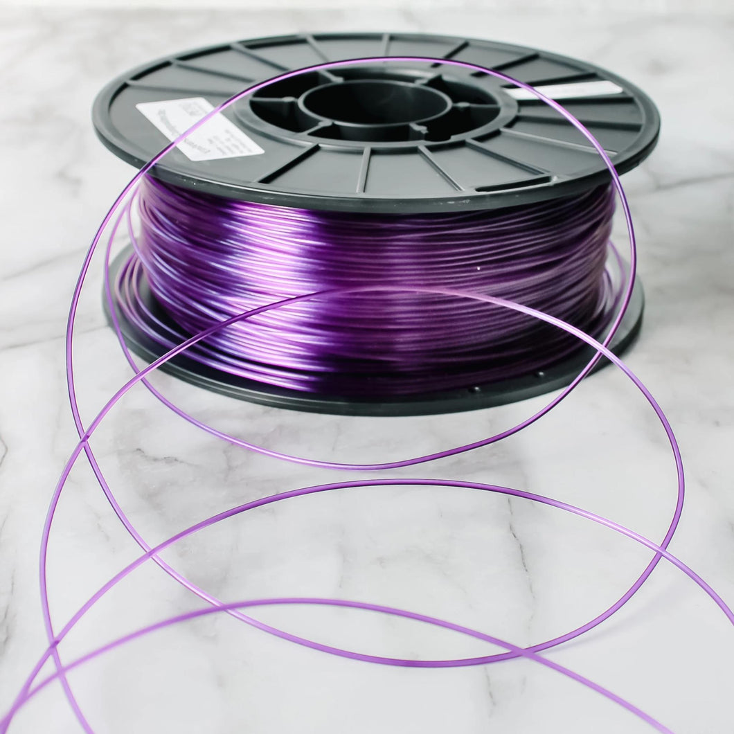 GreenGate3D Translucent Purple PET-G: 100% Recycled, 100% American Made 1.75mm Filament